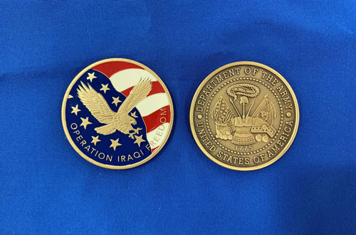 OIF Army Enamel Coin