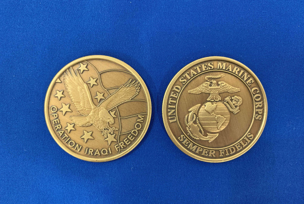 OIF Marines Metal Coin