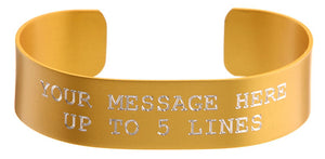 Gold Anodized Custom Memorial Bracelet