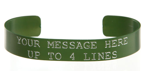 Green Anodized Custom Memorial Bracelet