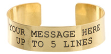 Load image into Gallery viewer, Brass w/ Black Lettering Custom Memorial Bracelet