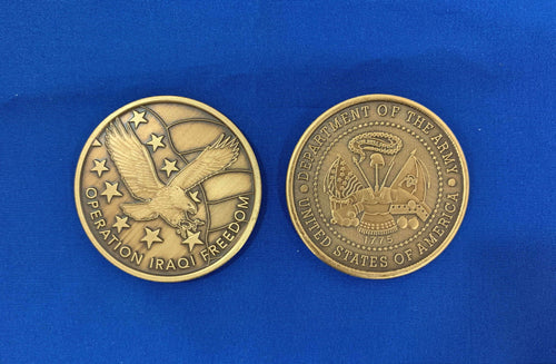 OIF Army Metal Coin