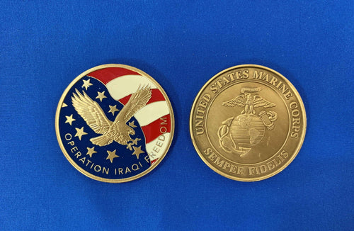 OIF Marines Enamel Coin