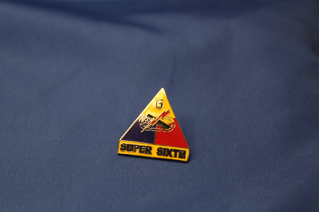 6th Armored Division Hat Pin
