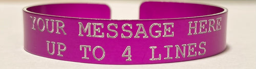 Purple Anodized Custom Memorial Bracelet