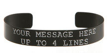 Load image into Gallery viewer, black anodized custom memorial kia bracelet