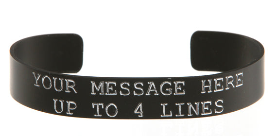 black anodized custom memorial kia bracelet