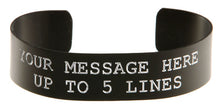 Load image into Gallery viewer, Black Anodized Custom Memorial Bracelet