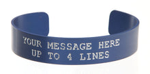 Load image into Gallery viewer, Blue Anodized Custom Memorial Bracelet