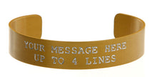 Load image into Gallery viewer, Gold Anodized Custom Memorial Bracelet