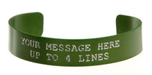 Load image into Gallery viewer, Green Anodized Custom Memorial Bracelet